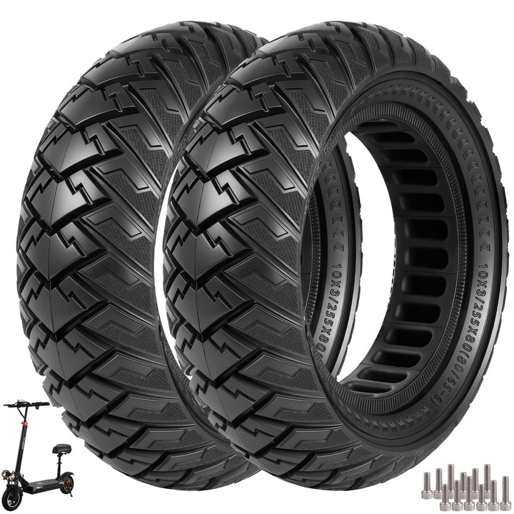 VOLOHAS 10×3 Vollgummireifen 255x80(80/65-6) Solide Reifen für Kukirin G3 Pro/G2 max/Kugoo M4 pro/Ka