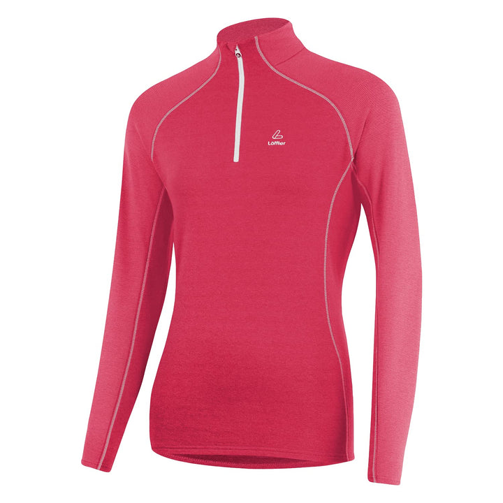 Löffler Damen Fine Stripe Transtex Longsleeve Rouge Red 40, Rouge Red 40