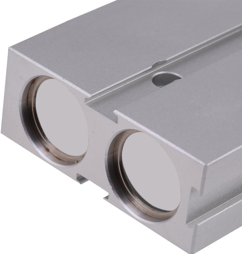 20mm Bohrung 100mm Hub Doppelstange Doppeltwirkend Hochwertiger pneumatischer Luftzylinder aus Alumi