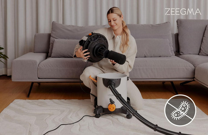 Zeegma ZONDER WASH – 1400W Nass- und Trockensauger mit 4L Wassertank, HEPA-Filter, 13m Aktionsradius