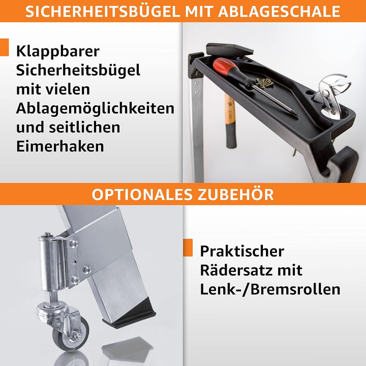 WAKÜ Little Jumbo Trittleiter 2-stufig Art.-Nr. 210 C Compact - Kunstsstoffbelag ohne Sicherheitsbüg