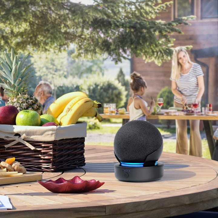 PlusAcc Akku für Dot 4./5. Gen &Goole - Tragbare Batterie Base Ständer Zubehör (Nur Akku) (Schwarz),