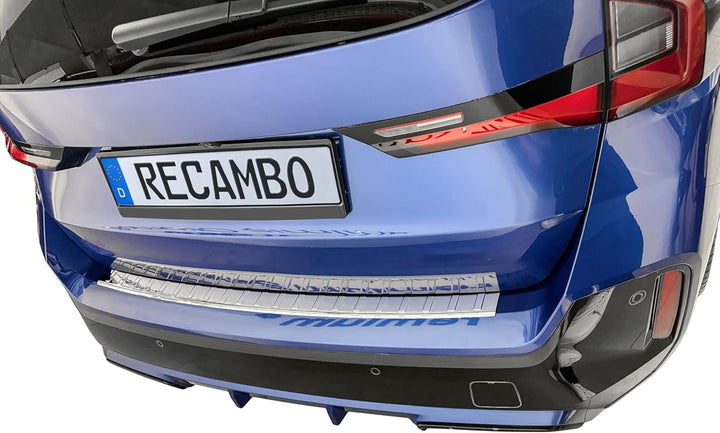 RECAMBO Ladekantenschutz Set Edelstahl kompatibel für BMW X1 iX1 | ab 2022 - Hochglanz poliert, Chro