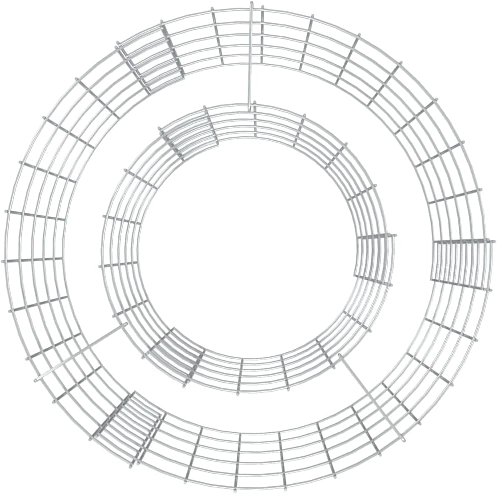 INLIFE Gabionen-Feuerstelle Ø 50 cm Verzinktes Eisen,4.4kg,153558 50 x 50 cm, 50 x 50 cm