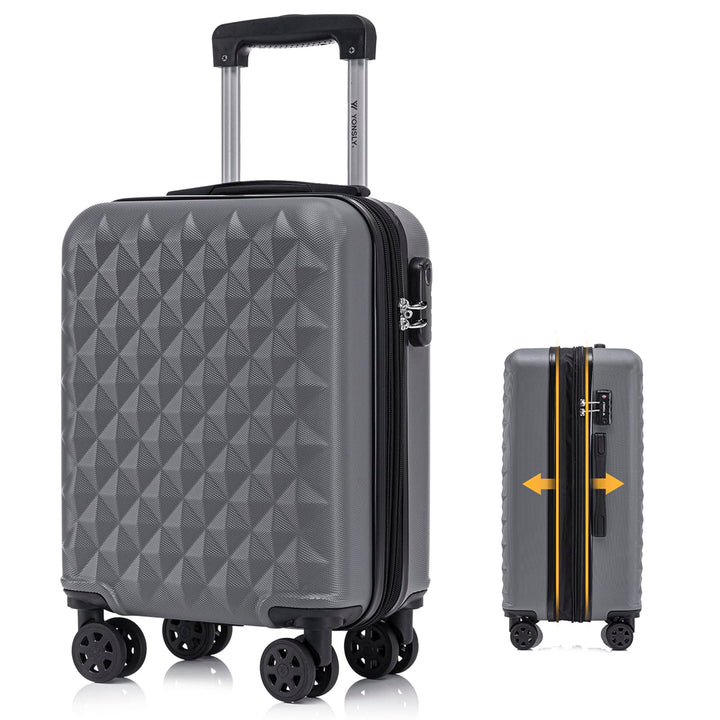 Reisekoffer Suitcase, Erweiterbarer Hartschalenkoffer Trolley mit TSA-Schloss und hochwertigem YKK-R