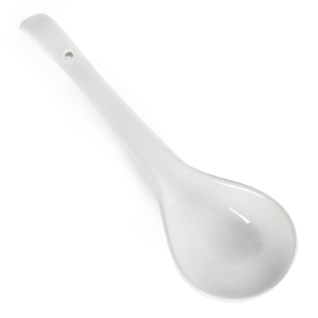 Olympia Whiteware Suppenterrine und Schöpfkelle, 2,5 Liter, weisses Porzellan, Grösse: 227 x 250 mm,