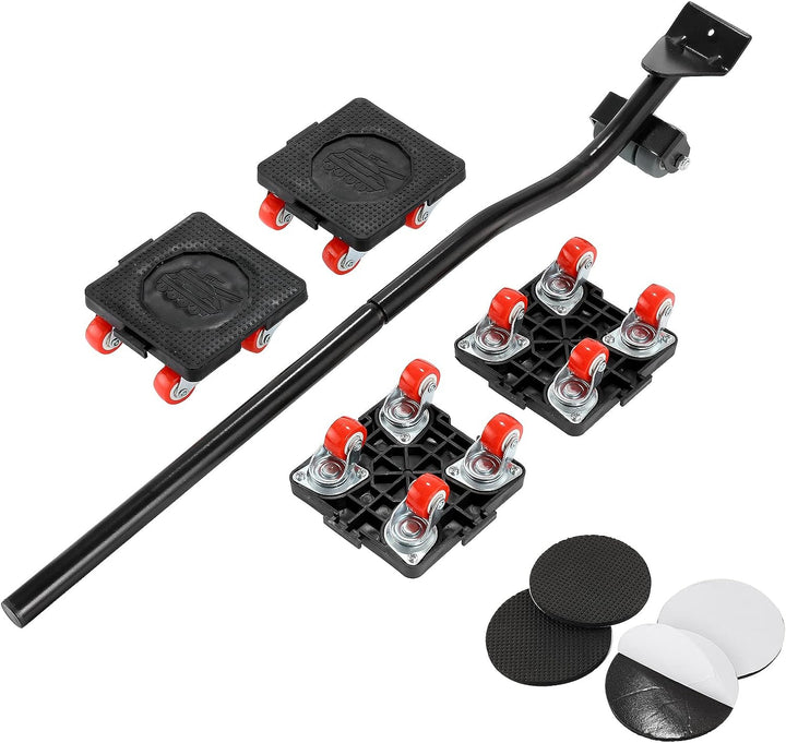 Dyna-Living Möbel Transportroller Set, Möbelroller mit Möbelheber & 4 Möbelrollen, Umzugshelfer Möbe