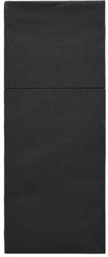 Papstar Bestecktaschen, Airlaid 1/8-Falz 40 cm x 48 cm schwarz "Premium" 87684 Hochwertige Serviette