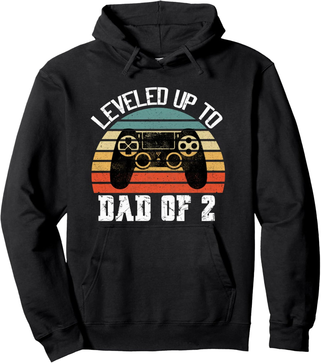 Daddy Again Leveled Up To Dad of 2 Dad Pullover Hoodie