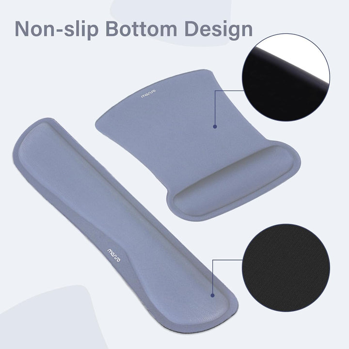 MOSISO Schreibunterlage Matte Tastatur Mauspad Set, 4-in-1 Ergonomisches Mousepad&Tastatur Handgelen