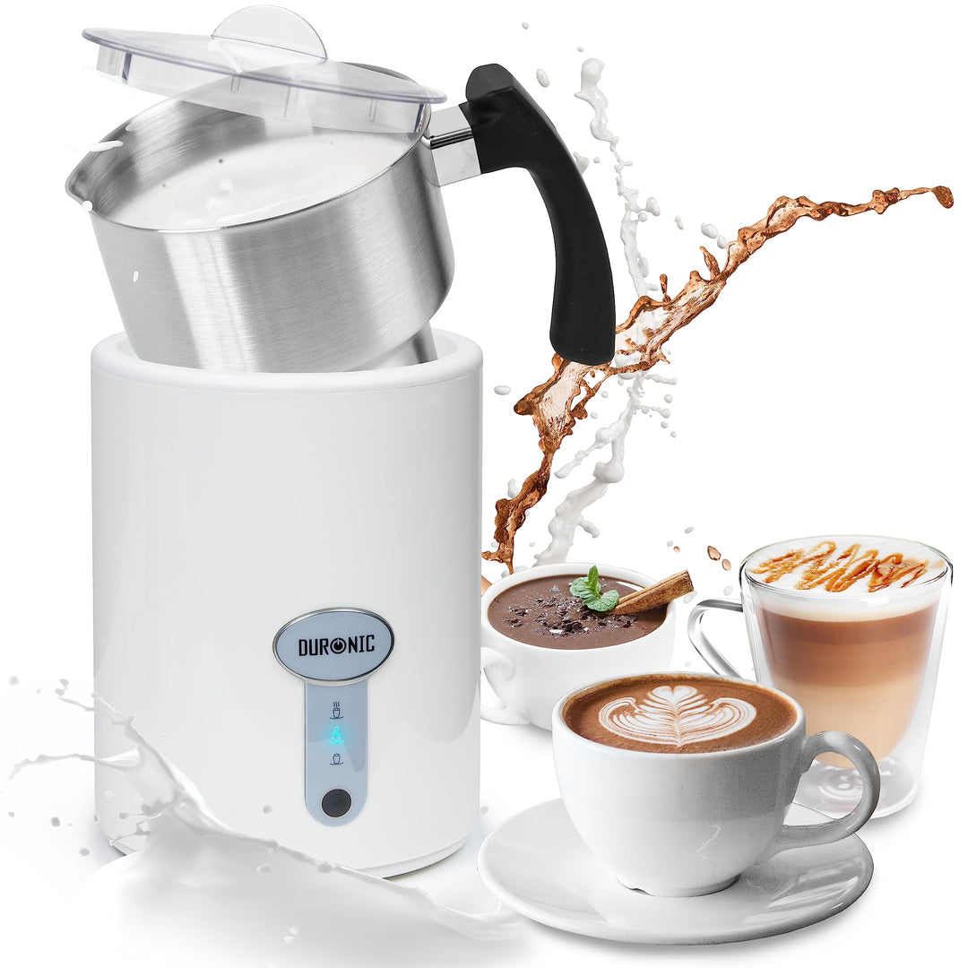 Duronic MF500 WE elektrischer Milchaufschäumer, 500 ml Behälter Milchaufschäumer Induktion, automati
