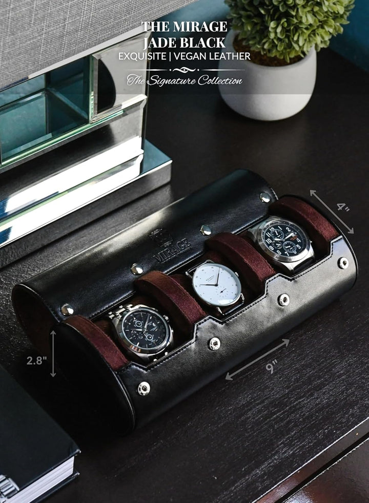 Watch Roll Case for Men - Watch Travel Case - Storage Organizer and Display - Mirage Watch Roll Case