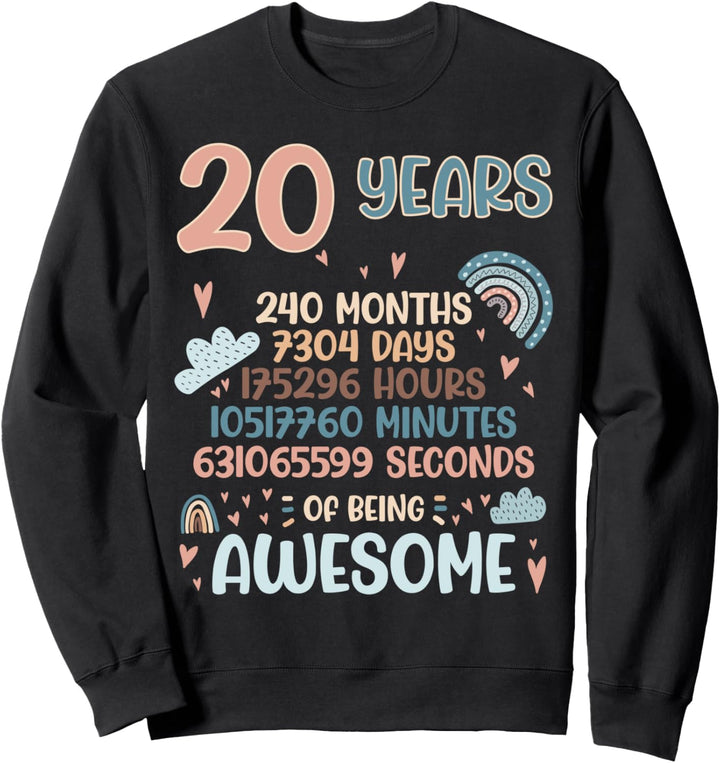 20 Years Old 20th Birthday 240 Month Sweatshirt