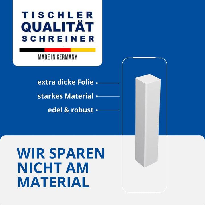 Universal Fussleisten Eckturm | MDF WEISS | (ohne Fase) | 105 mm / 15 Stück 105 mm / 15 Stück Ecktur