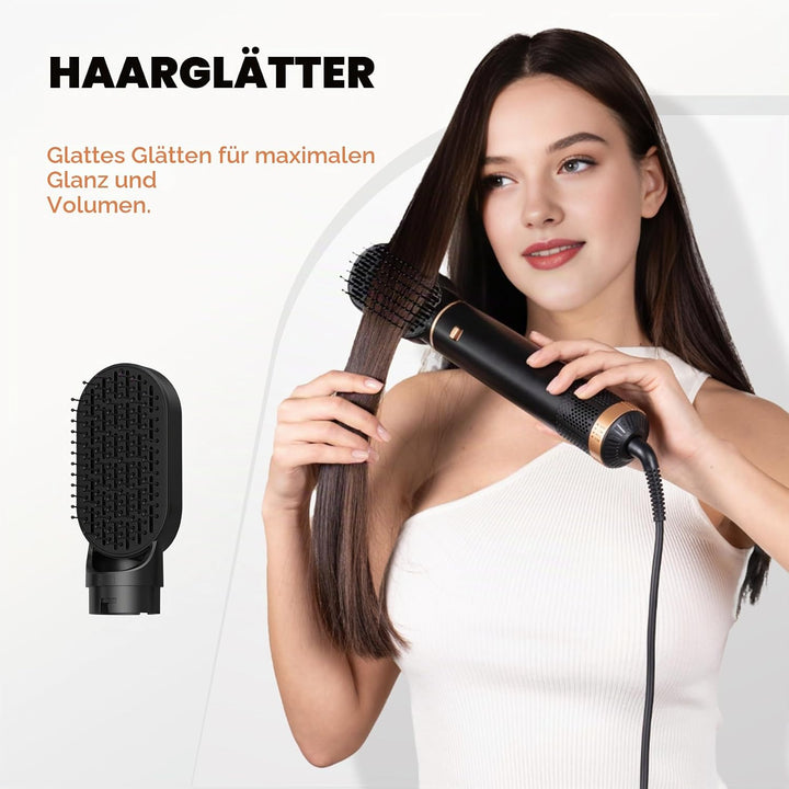 Airstyler 5 in 1 Hairstyler mit Air Lockenstab Föhn Heissluftbürste Haarstyling Geräte Föhnbürste Wa