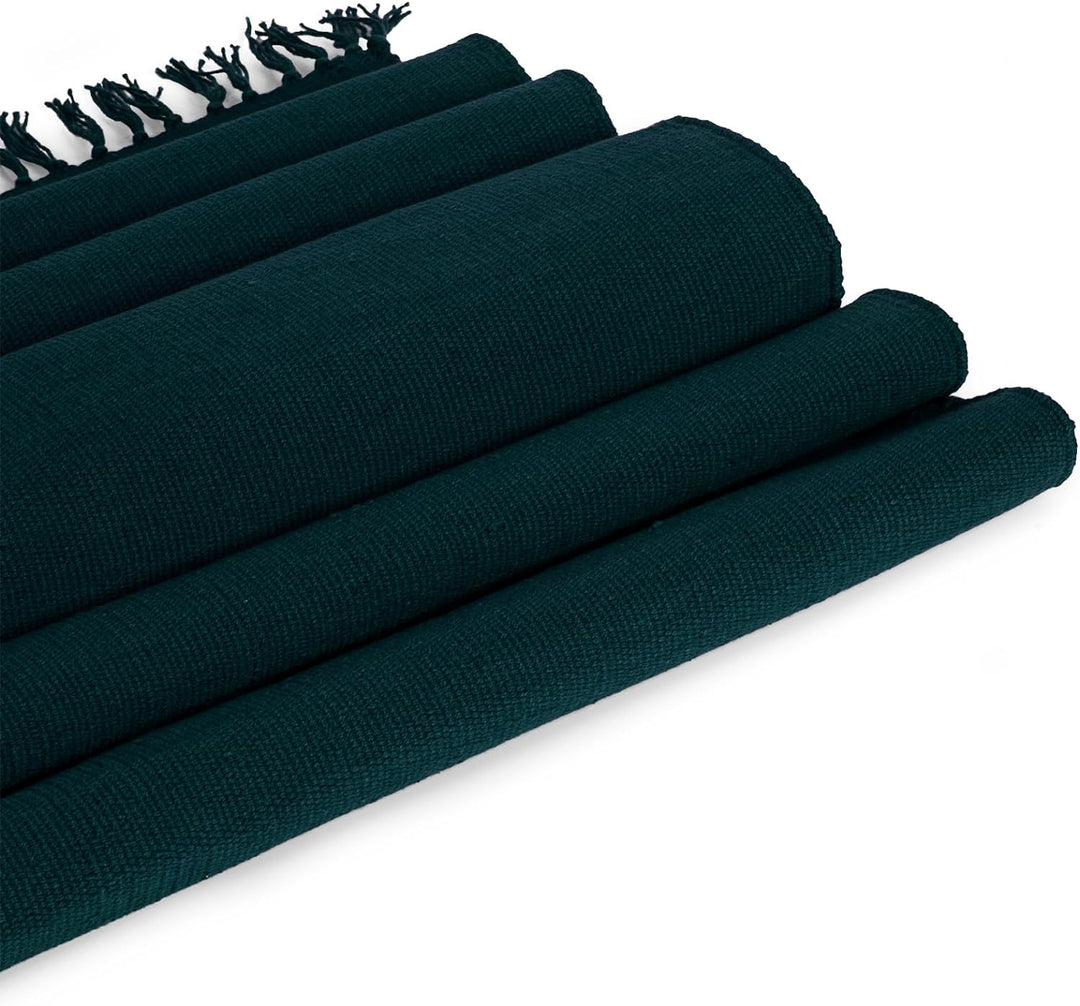 Yoga Studio Bio Yogamatte Teppich - 196cm x 70cm Yoga Teppich mit Quasten Baumwolle Yoga Teppich für