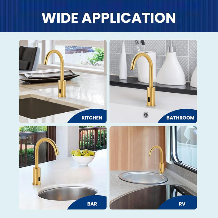 iVIGA Wasserhahn Sensor, Badarmatur Infrarot Sensor für Badezimmer Wasserhahn Bad Automatisch mit St