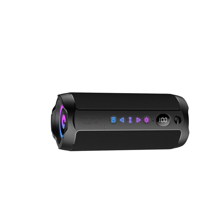 Bluetooth Lautsprecher mit Licht, Bluetooth 5.4 Musikbox,30W Dual Lautsprecher, LED Anzeige & 30 Std