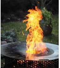 Premium Feuerplatte 100 cm - 5mm dick - Grillring & BBQ-Platte (mit Feinem Grillrost) & 4 Handgriffe