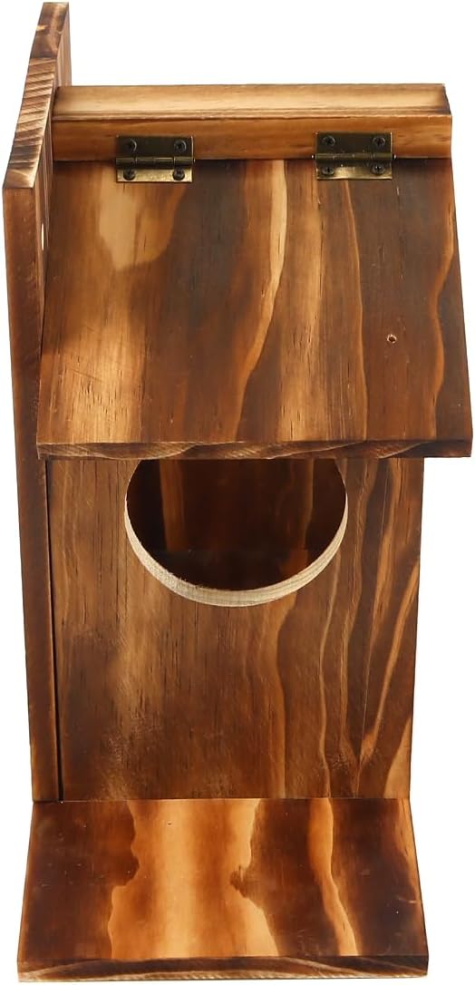 Eichhörnchen-Futterstation Mit Wasserdichtem Dach, Wildtierhaus Aus Holz Mit Maiskolbenständer, Gart