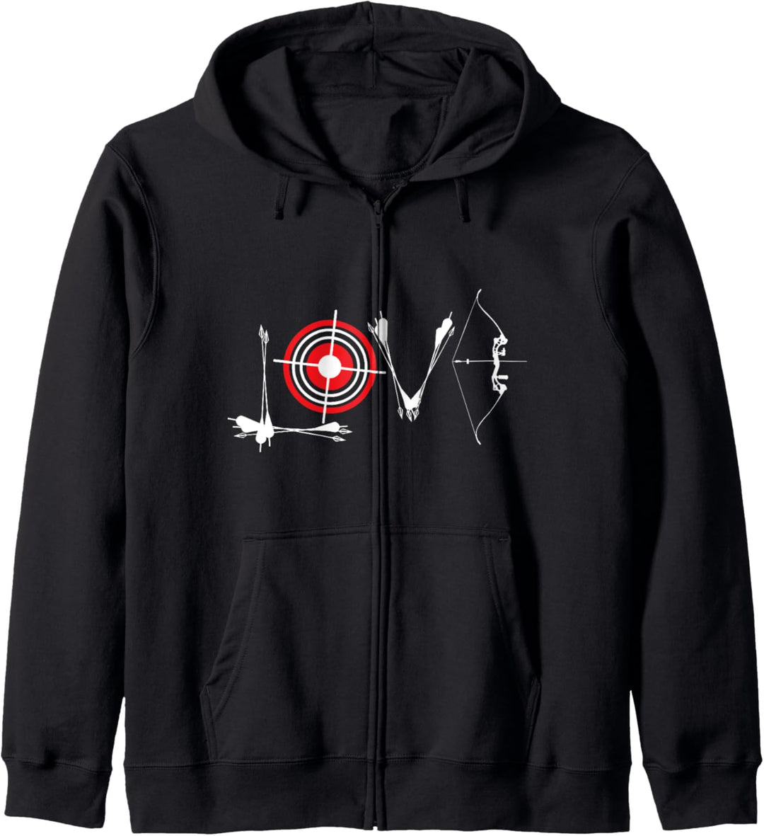 Love Bogenschüze Geschenke Bogenschiessen Pfeil und Bogen Kapuzenjacke
