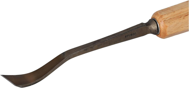 STUBAI Stemmeisen Stechbeitel Serie 52 - Form 22 | Gekröpftes, linksschräges Balleisen 12 mm, mit Ho
