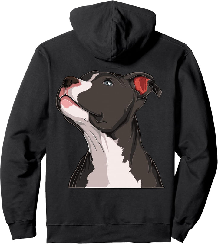 Pit Bull Pitbull Terrier Hundekopf Hund Hunde Pullover Hoodie