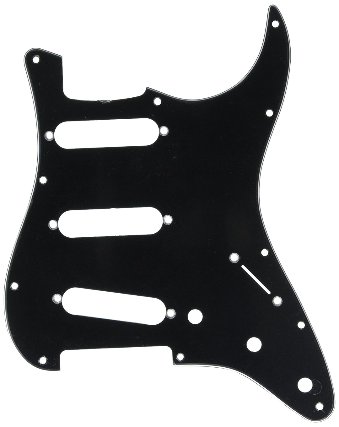 Fender 099-1345-000 3-Ply Black 11-Hole Vintage Mount S/S/S Stratocaster Pickguard (with Truss Rod N
