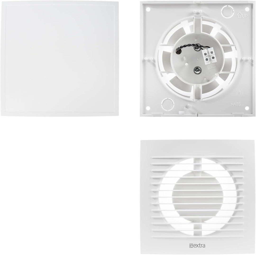 Vent Systems Badlüfter 100mm – Wasserdichter Badventilator mit Timer und Lichtschalter-Aktivierung –