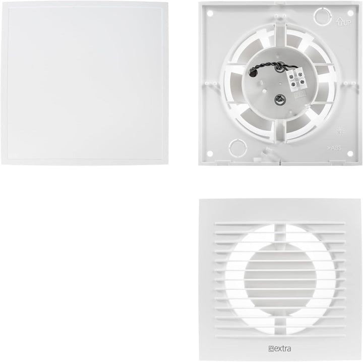 Vent Systems Badlüfter 100mm – Wasserdichter Badventilator mit Timer und Lichtschalter-Aktivierung –