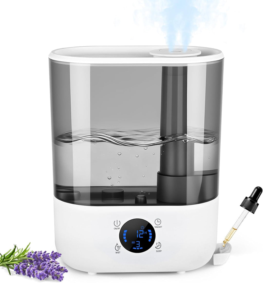 GuKKK Luftbefeuchter, Luftbefeuchter Schlafzimmer Top-Fill, Raumluftbefeuchter, Diffuser, 5.5L 360°