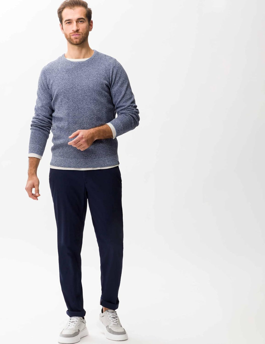 BRAX Herren Style Fabio in Superelastische Chino Hose 31W / 34L Sea, 31W / 34L Sea