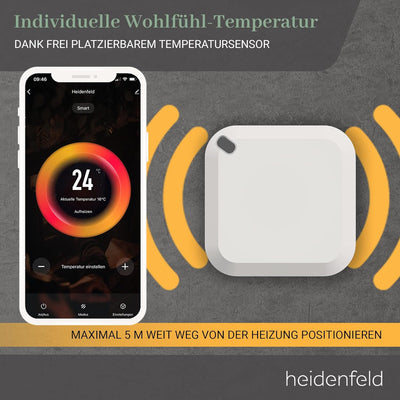 Heidenfeld Infrarotheizung HF-HP100-2 | 𝟭𝟬 𝐉𝐀𝐇𝐑𝐄 𝐆𝐀𝐑𝐀𝐍𝐓𝐈𝐄 - App Steuerung - 300-1000 Watt - Infrarot