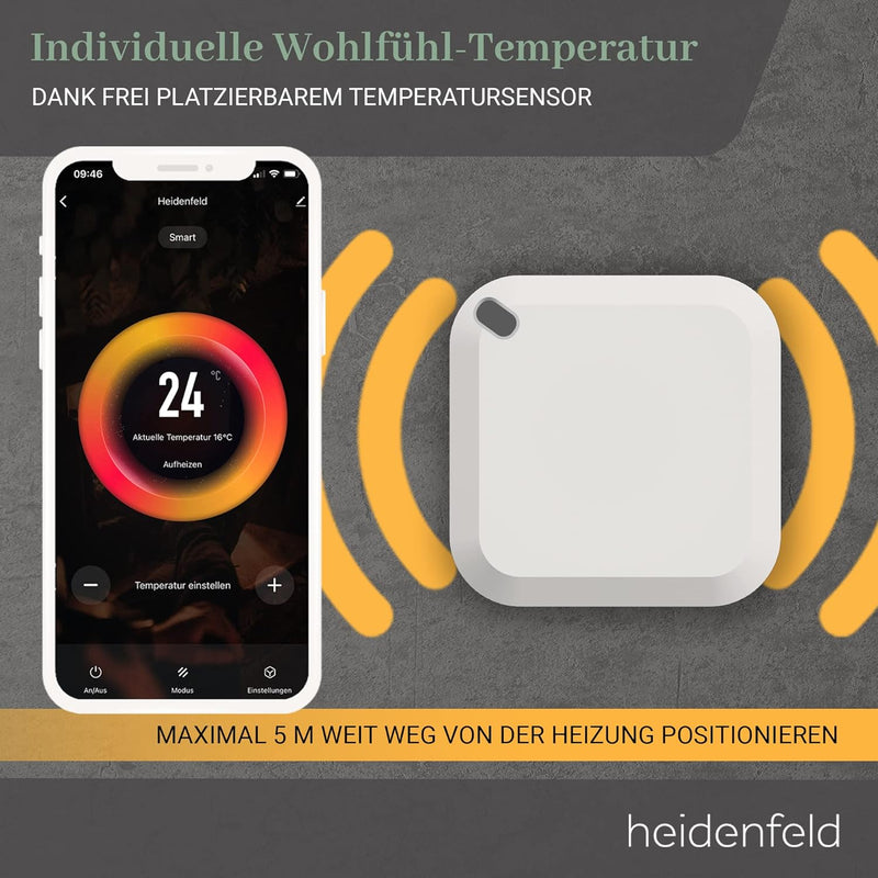 Heidenfeld Infrarotheizung HF-HP100-2 | 𝟭𝟬 𝐉𝐀𝐇𝐑𝐄 𝐆𝐀𝐑𝐀𝐍𝐓𝐈𝐄 - App Steuerung - 300-1000 Watt - Infrarot