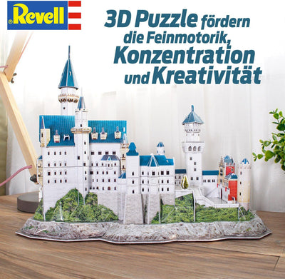 Revell 3D Puzzle 00205 I Schloss Neuschwanstein I 121 Teile I 4 Stunden Bauspass für Kinder und Erwa