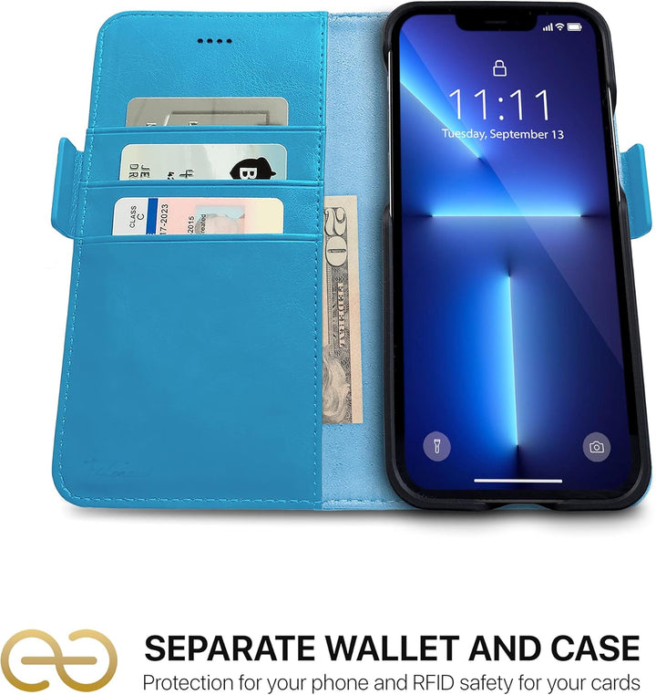 Dreem Fibonacci iPhone 13 Pro Max Brieftaschen-Etui / 2-in-1 stossfestes Etui und abnehmbares Folio