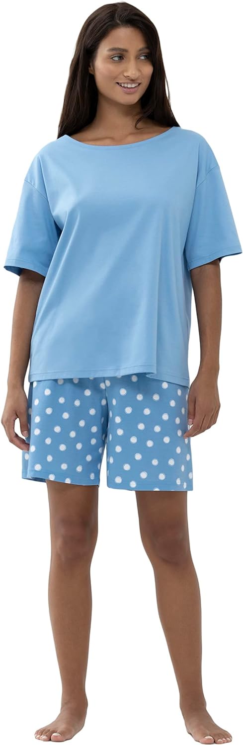 Mey Nachtwäsche Serie Sleepy & Easy Damen Yoga Pants Summer Blue S(38)