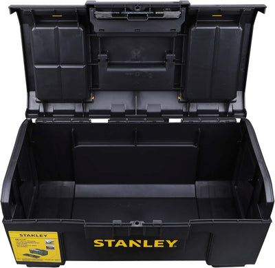 Stanley Werkzeugbox Basic (49 x 27 x 24 cm, Werkzeugorganizer mit Schnellverschluss, schwere Ausführ