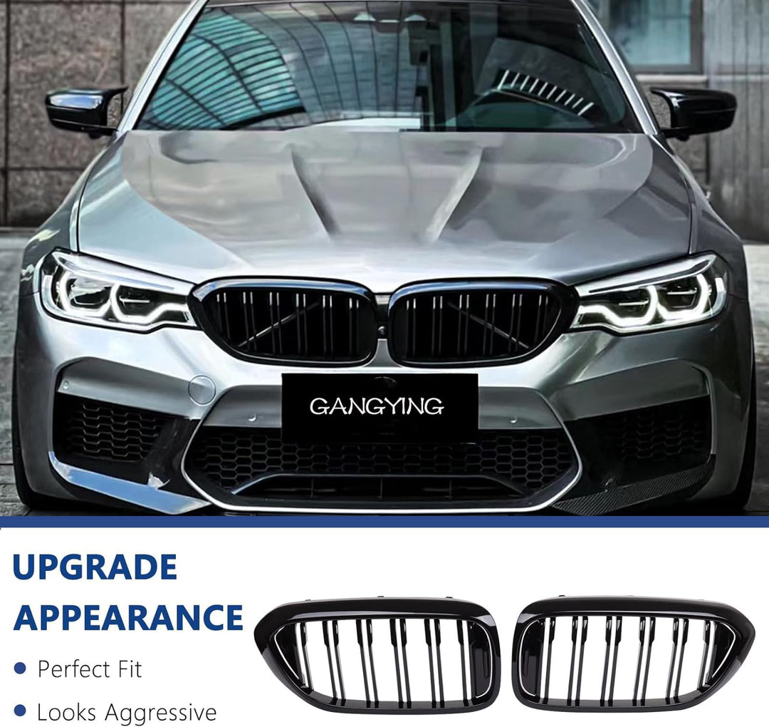 YIUBCZOQI G30 Kühlergrill, vorderer Nieren Grill passend für BMW 5er G30 G31Nieren Schwarz 2017-2020