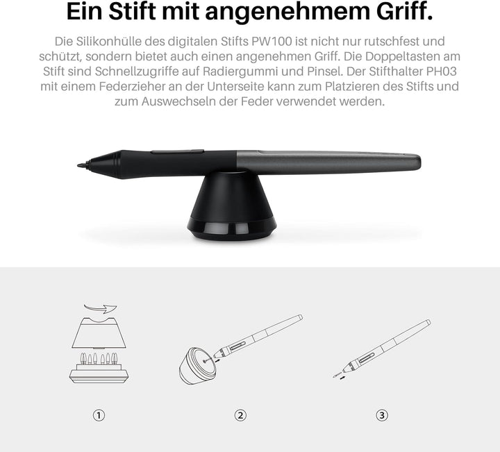 HUION H1060P 10 x 6,25 Zoll Arbeitsbereich-Grafiktablett (Android-Geräte unterstützt) mit einem Upgr