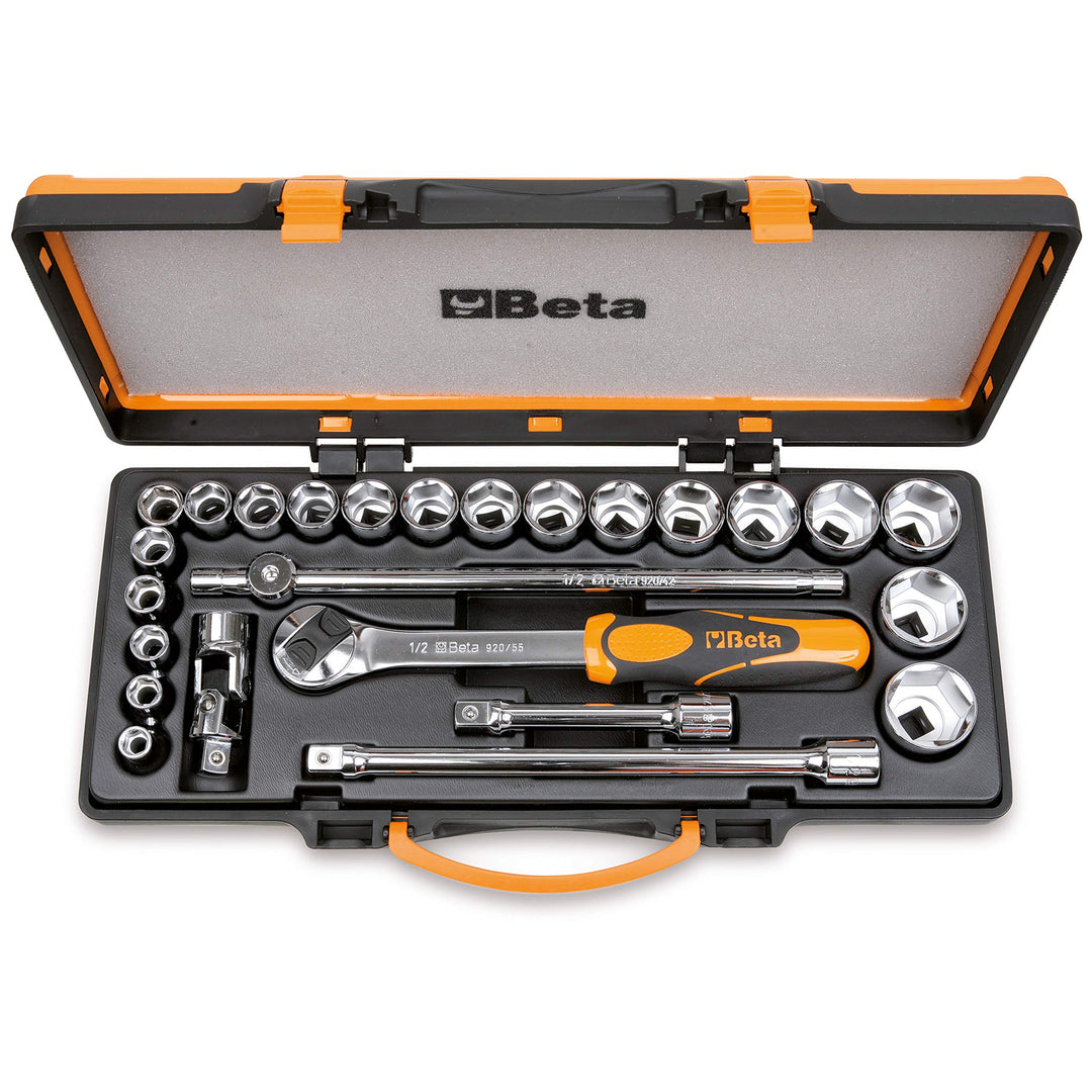 Beta 920A/C20X Steckschlüssel Set, Werkzeugkoffer mit 20 Steckschlüssel und 5 Betätigungswerkzeuge (