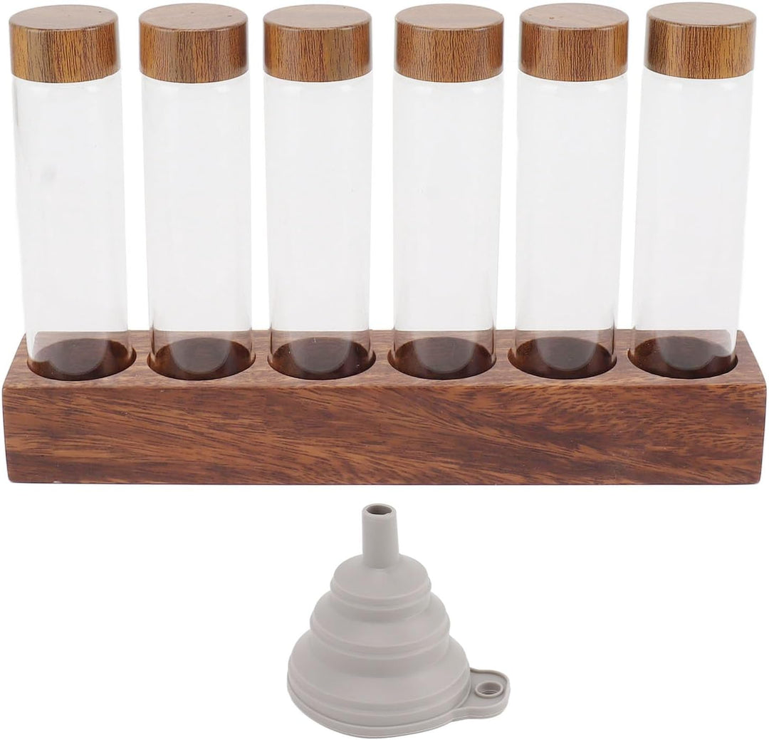 Einzeldosis Kaffeebohnen Behälter 6 Tuben, Glas Kaffeebohnen Aufbewahrungsröhrchen mit Ständer Espre