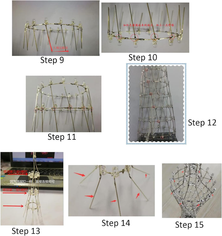 Canton Tower Shape DIY Electric Projects Lötübungsset, WiFi & Bluetooth, APP-Steuerung, mit Bunten L