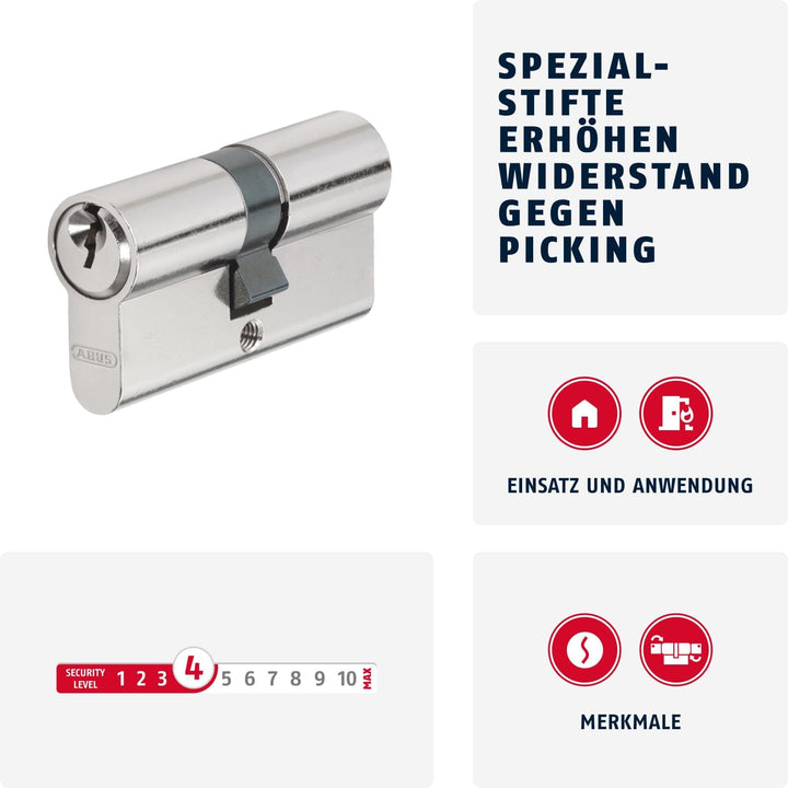 ABUS E50 N 30/40-eurocilindro Harle: Nickel 30/40 vs., 30/40 vs.