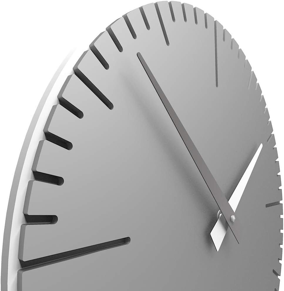 CalleaDesign 36 cm Exacto Aluminium Wanduhr, Aluminium