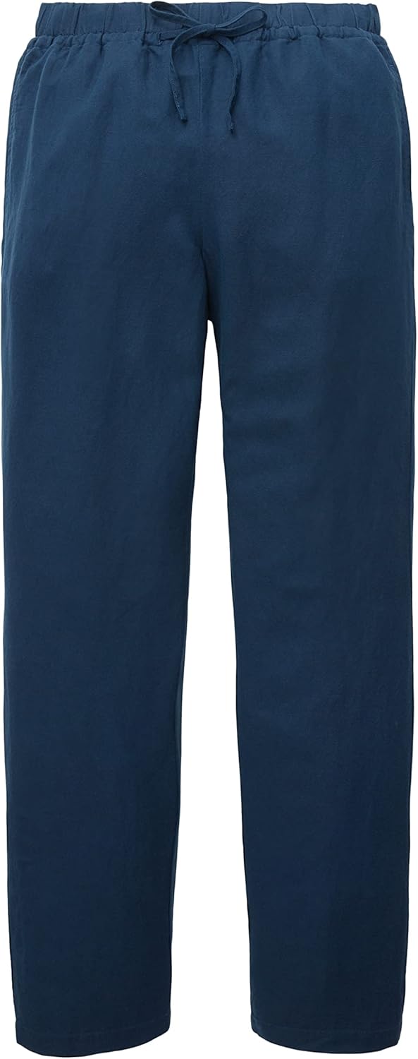 TOM TAILOR Damen Loose Fit Leinen Stoffhose 34W / 28L 11758 - Midnight Sail, 34W / 28L 11758 - Midni