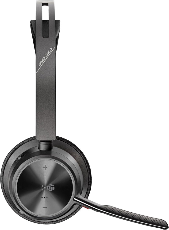 POLY Voyager Focus 2 USB-C Headset und USB-C/A Adapter – Bluetooth, ANC, Acoustic Fence Technologie,