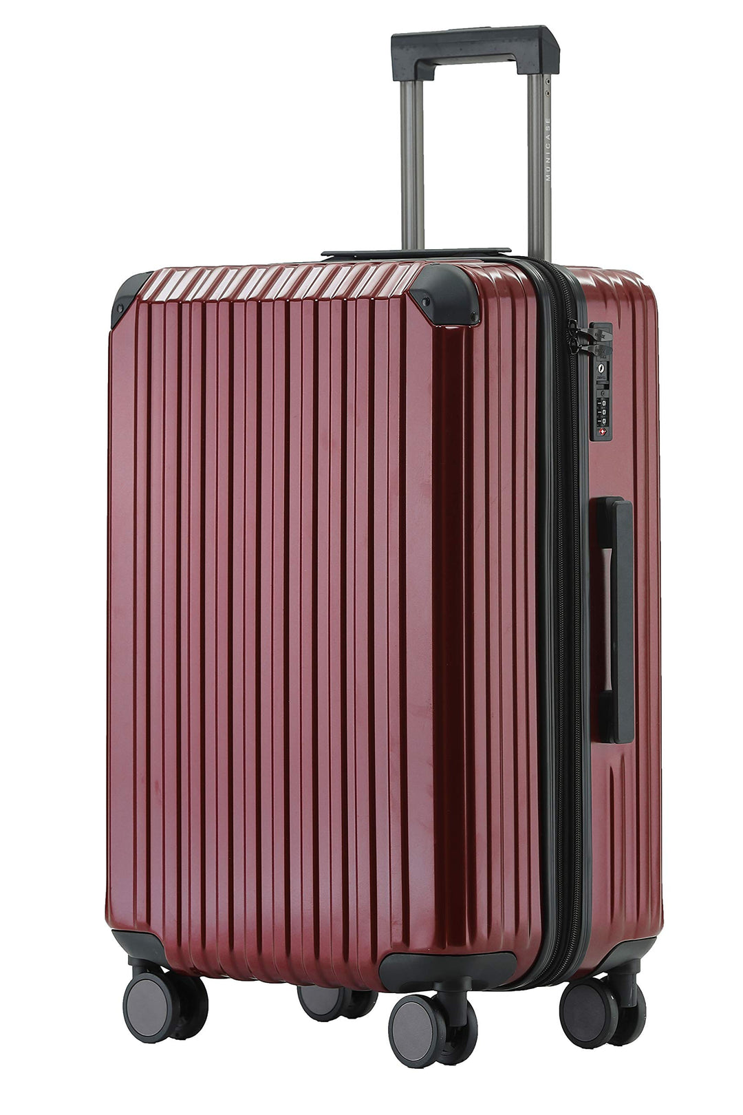 M816 TSA-Schloss, Dehnungsfuge, Teleskopgriff, Reisekoffer mit 4 Rollen, Hartschale, Mittle 65cm, We
