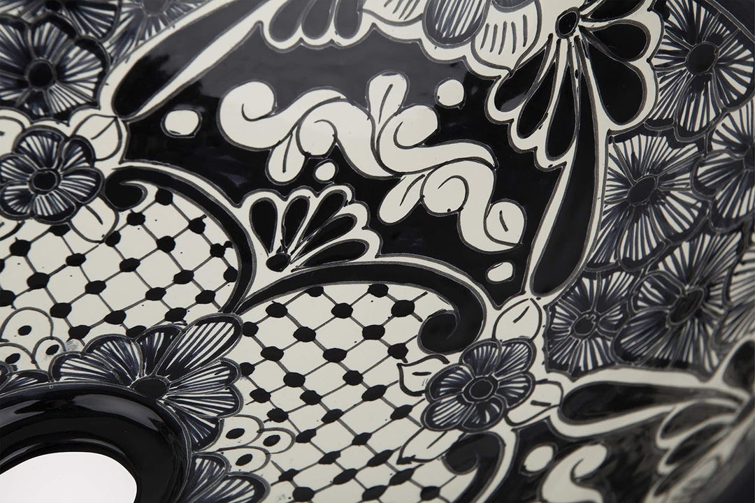 Serena - Talavera Aufsatzwaschtisch - Cerames | Aufsatzwaschbecken 44 x 13,5 cm | Mexiko Waschschale