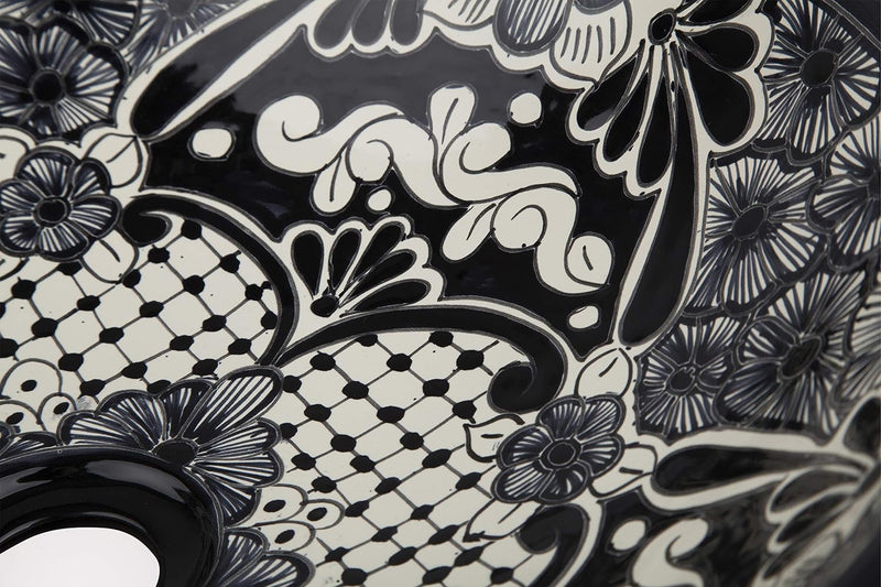 Serena - Talavera Aufsatzwaschtisch - Cerames | Aufsatzwaschbecken 44 x 13,5 cm | Mexiko Waschschale